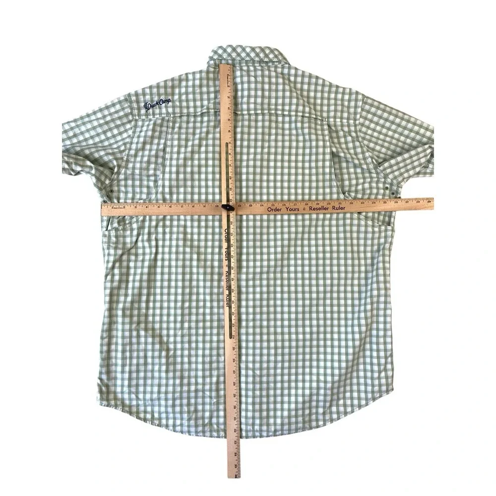 DUCK CAMP Mens Lightweight Short Sleeve Hunting Shirt 2XL Green Vented Nylon Zip - Picture 11 of 16